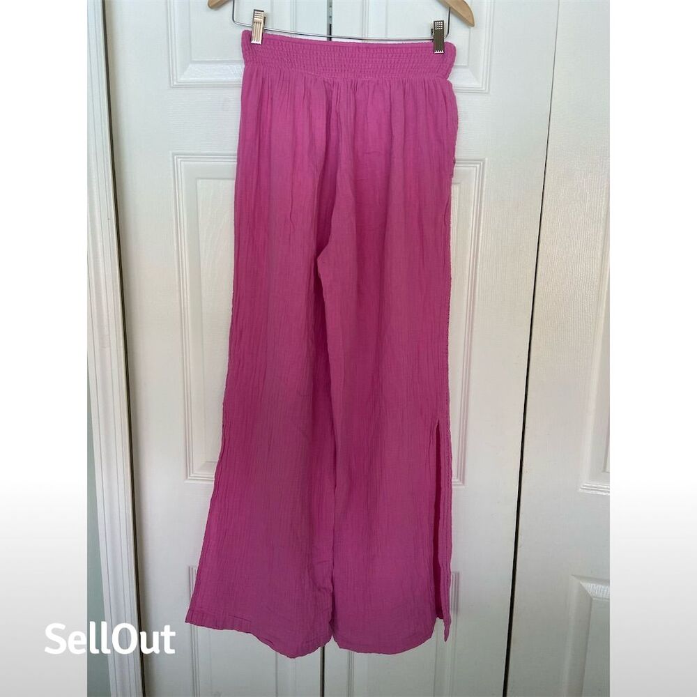 Aerie Women's Pink Wide-Leg Pull-On Pants Size S Petites